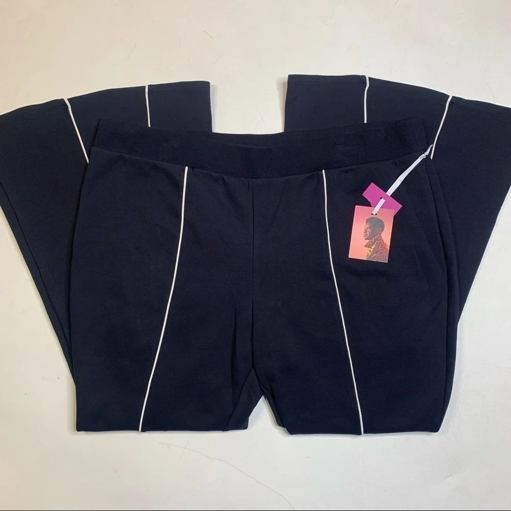 Victor Glemaud X Target PLUS SIZE 2X High-Rise Flare Sweatpants Black NWT - Picture 8 of 9